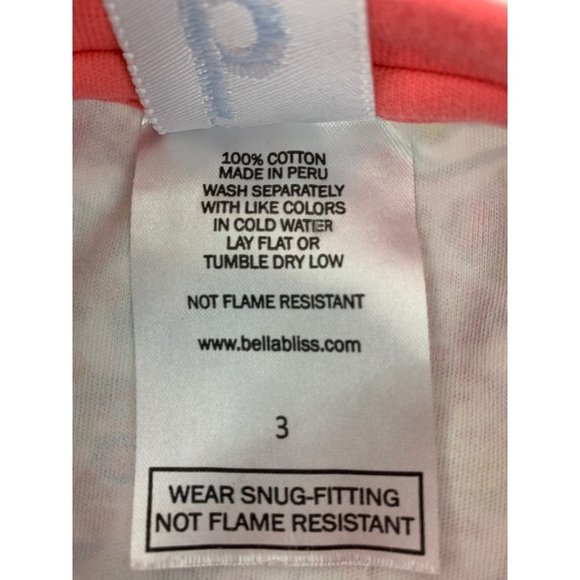 3 Baby Bliss Girls Floral Henley Style Top Shirt Pink Trim 100% Cotton - Picture 8 of 8